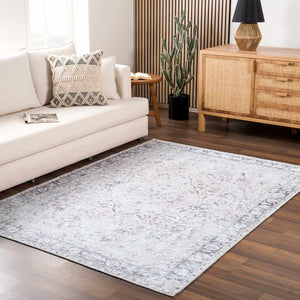 Haile Green & Pink Washable Area Rug - Clearance