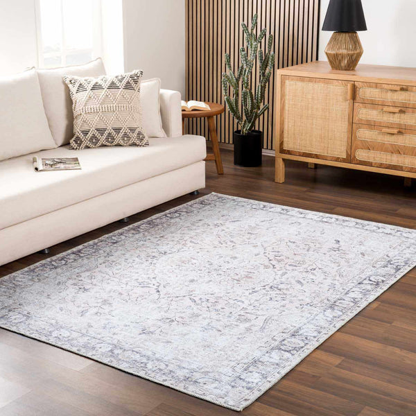 Haile Green & Pink Washable Area Rug - Clearance
