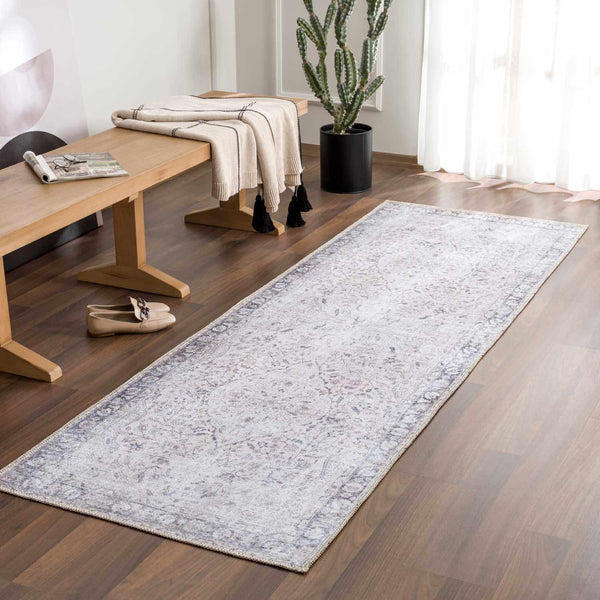Haile Green & Pink Washable Area Rug - Clearance
