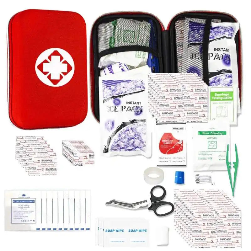 Adventure Ready | Travel First Aid Kit with EVA Hard Case | Compact Supplies for Outdoor Safety 0
