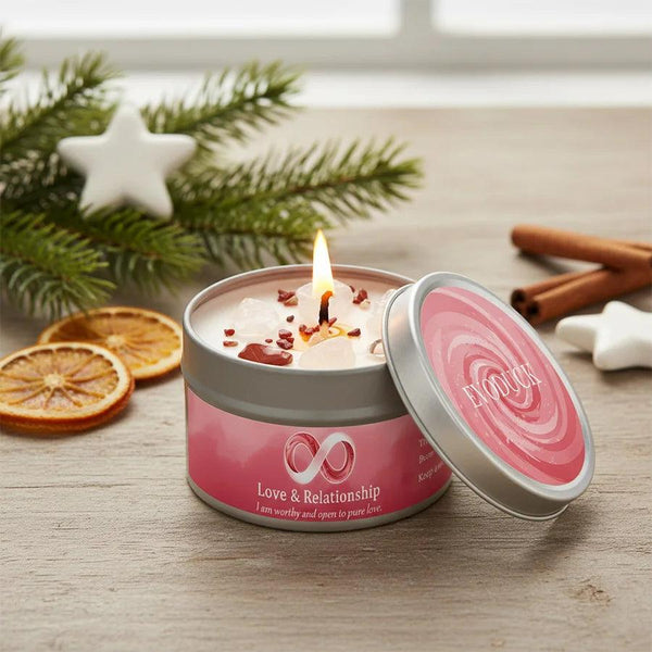 Aromatherapy Candles | Lavender & Chamomile Scented Candle with Healing Crystals ? Relaxing Home Scents for Calm Atmosphere 11