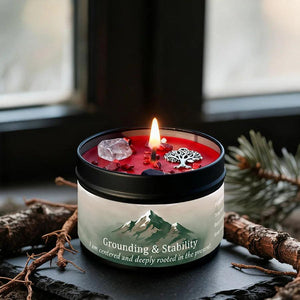 Aromatherapy Candles | Lavender & Chamomile Scented Candle with Healing Crystals ? Relaxing Home Scents for Calm Atmosphere 12
