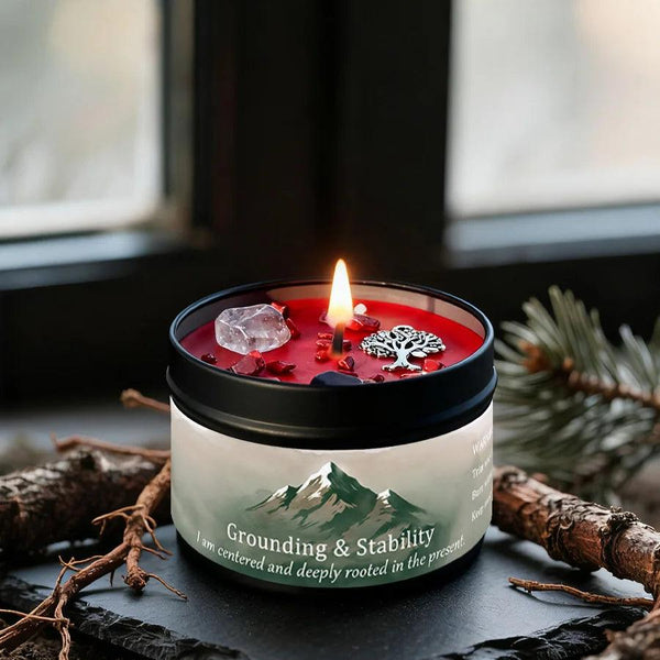 Aromatherapy Candles | Lavender & Chamomile Scented Candle with Healing Crystals ? Relaxing Home Scents for Calm Atmosphere 12