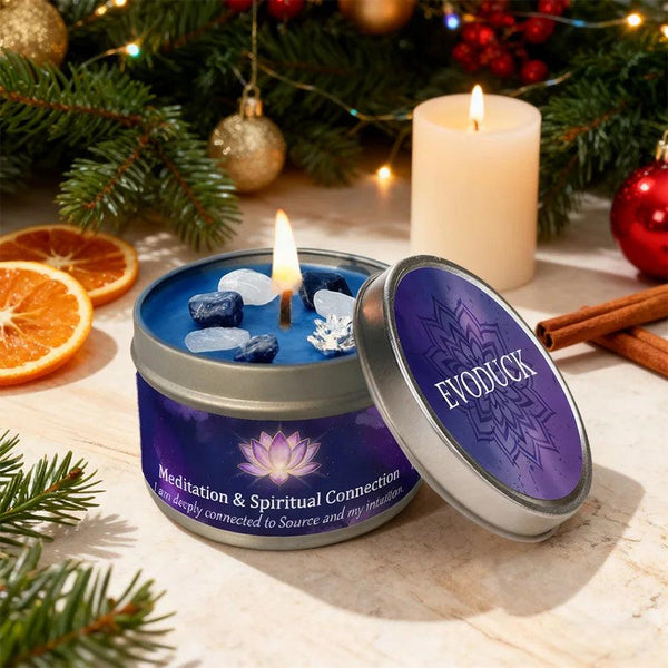 Aromatherapy Candles | Lavender & Chamomile Scented Candle with Healing Crystals ? Relaxing Home Scents for Calm Atmosphere 13
