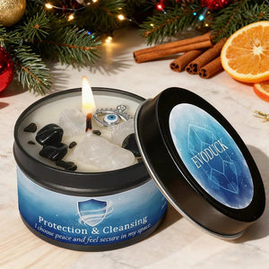 Aromatherapy Candles | Lavender & Chamomile Scented Candle with Healing Crystals ? Relaxing Home Scents for Calm Atmosphere 16
