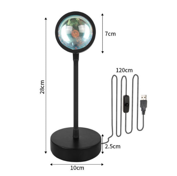 Sunset Projection Lamp | Rainbow, Sun & Sunset Night Light Projector