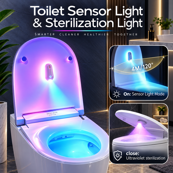 LumiGuard Pro | 2-in-1 UV Toilet Sterilizer & RGB Sensor Light