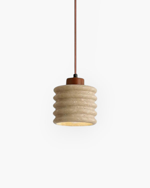 Pendant Ceiling Light - Vaguella - Wavy Ceramic Shade - Japandi Bedside Glow