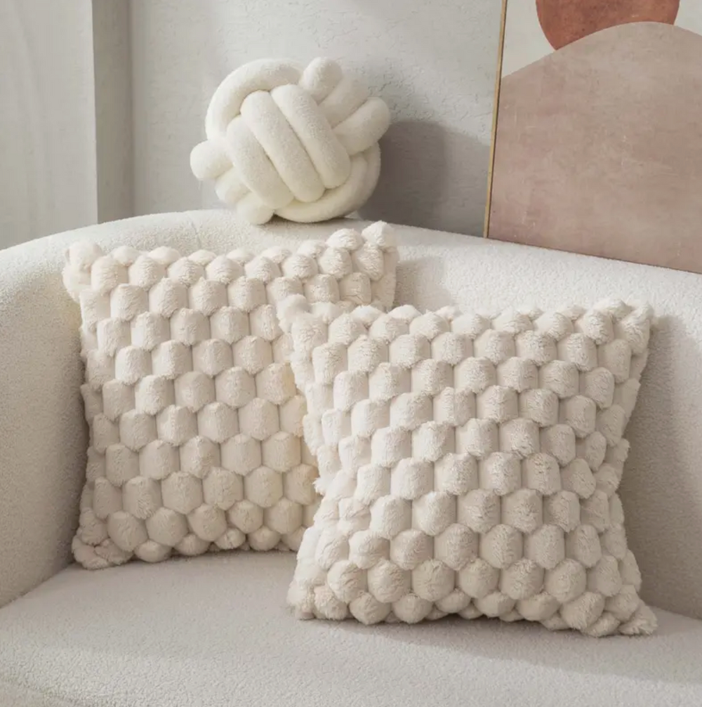 Throw Pillow Cushion - Pluffa - Fluffy Soft Cover - Cozy Home Decor
