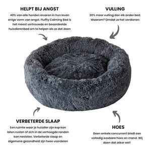 Calming Pet Bed - SnuggleNest - Anti-Anxiety Dog Cushion - Soft Washable Design