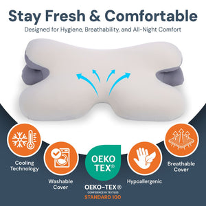Comfort Series | Orthopedic Cervical Pillow with Premium Memory Foam ? Neck Support for Pain Relief and Restful Sleep 5