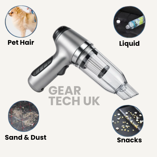 Compact Handheld Car Vacuum Cleaner with 95,000PA Suction Power | Cordless Design for Quick and Efficient Cleaning 3