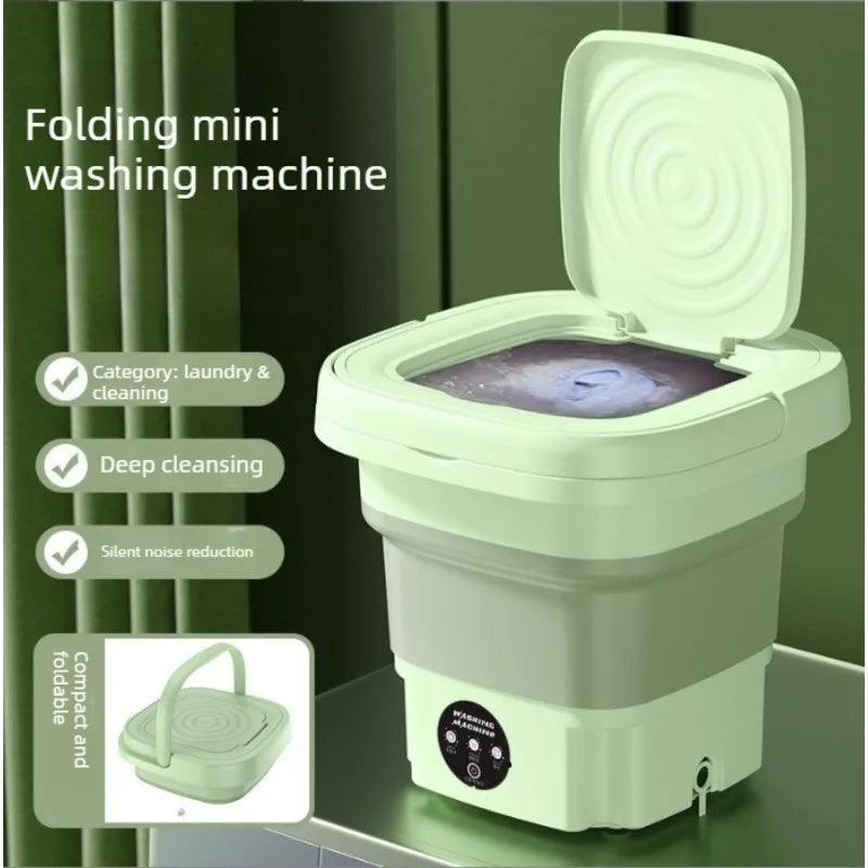 Compact Mini Washing Machine for Dorms | Portable Folding Design for Easy Cleaning 0