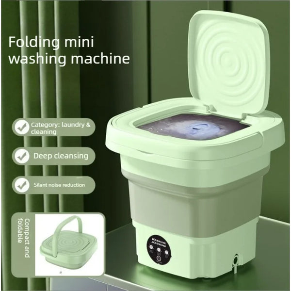 Compact Mini Washing Machine for Dorms | Portable Folding Design for Easy Cleaning 0