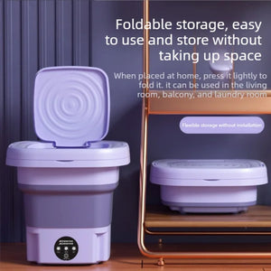 Compact Mini Washing Machine for Dorms | Portable Folding Design for Easy Cleaning 1