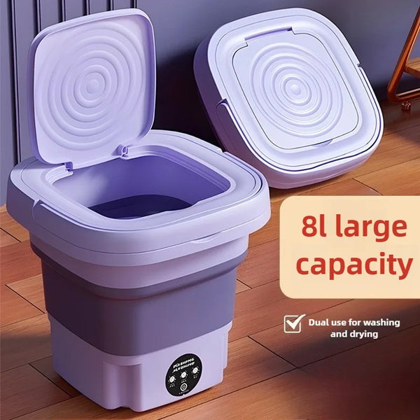 Compact Mini Washing Machine for Dorms | Portable Folding Design for Easy Cleaning 3