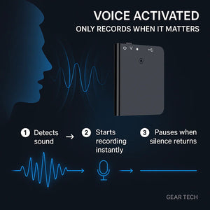 Compact Voice Recorder | Mini Audio Recorder with Voice Activation ? Ideal for Discreet Sound Capture 5
