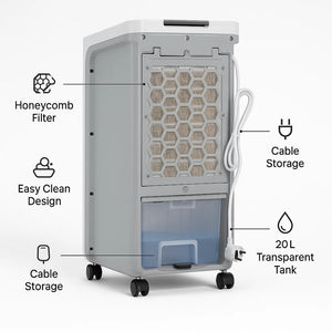 Cool Breeze | Portable Air Conditioner with Remote Control & Ice Technology ? Efficient Cooling for Home and Office 1