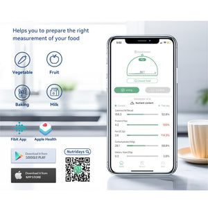 NutriSense Smart Kitchen Nutrition Scale with App-Based Nutrient Tracking