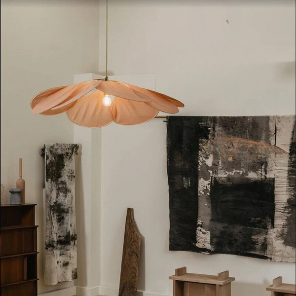 Pendant Light Fixture - Floriva - Petal Design Shade - Modern Ceiling Lamp