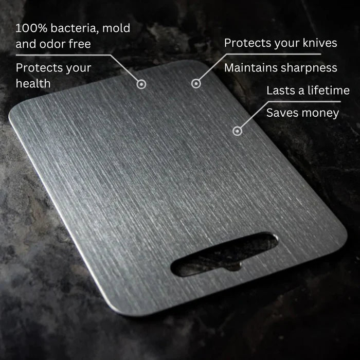 Titanium Cutting Board - Mediblade - Antibacterial Surface - Knife-Friendly Design