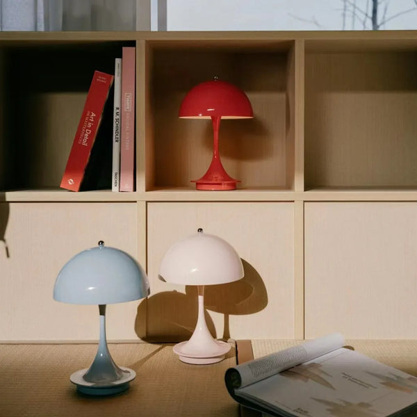 Wireless Table Lamp - Glowvia - Portable LED Light - Rechargeable Home Lighting