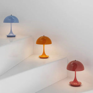 Wireless Table Lamp - Glowvia - Portable LED Light - Rechargeable Home Lighting