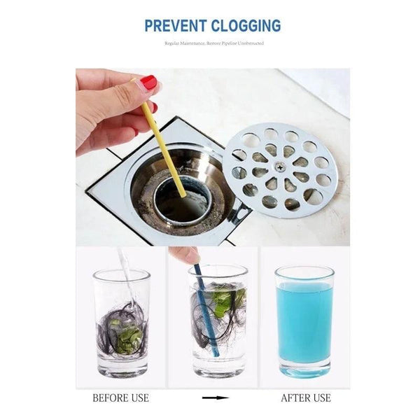 Drain Cleaning Sticks | 12 PCS Enzyme Rods for Odor Elimination | Safe and Effective Clog Remover 2