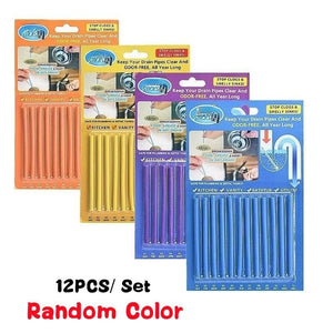 Drain Cleaning Sticks | 12 PCS Enzyme Rods for Odor Elimination | Safe and Effective Clog Remover 4