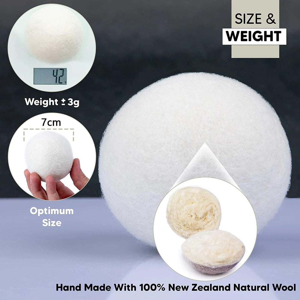 Eco-Friendly Wool Dryer Balls | Natural Fabric Softener for Efficient Drying 0