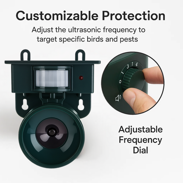 EcoGuard | Motion Sensor Bird Deterrent with Sound Activation ? Humane Pigeon Scarer for Effective Repelling 4