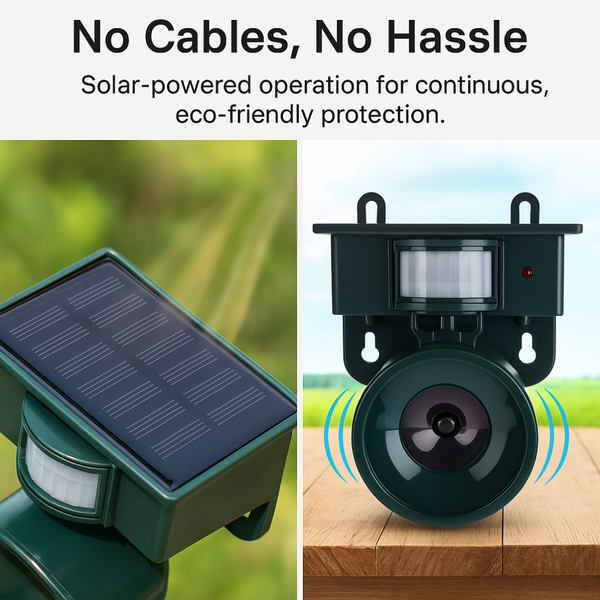 EcoGuard | Motion Sensor Bird Deterrent with Sound Activation ? Humane Pigeon Scarer for Effective Repelling 6