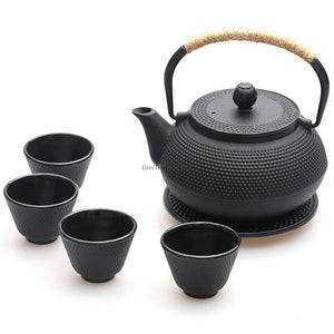 Elegant Cast Iron Tea Set | 900ml Teapot with Anti-Scald Handle ? Perfect Tea Gift Set for Enthusiasts 0