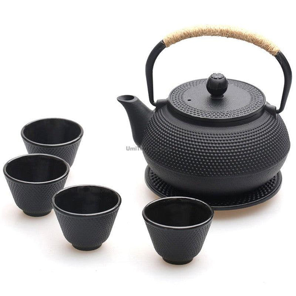 Elegant Cast Iron Tea Set | 900ml Teapot with Anti-Scald Handle ? Perfect Tea Gift Set for Enthusiasts 0