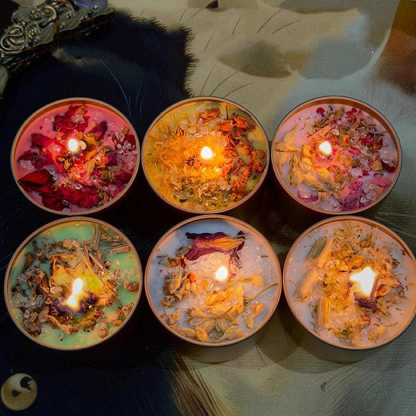 Elegant Crystal Scented Candles | Soy Wax with Dried Floral Accents for Home Scents and Relaxation 5