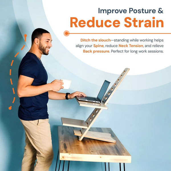 Ergonomist | Adjustable Standing Desk with Custom Height Settings ? Portable Design for Enhanced Comfort and Productivity 7