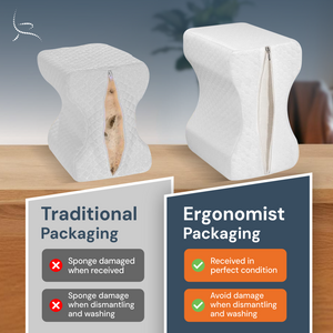 Ergonomist | Memory Foam Knee Pillow with Cooling Gel ? Pressure Relief for Pain-Free Sleep 8
