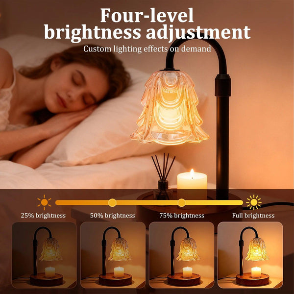 FloraGlow | Elegant Adjustable Candle Warmer Lamp with Timer 3