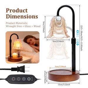 FloraGlow | Elegant Adjustable Candle Warmer Lamp with Timer 5