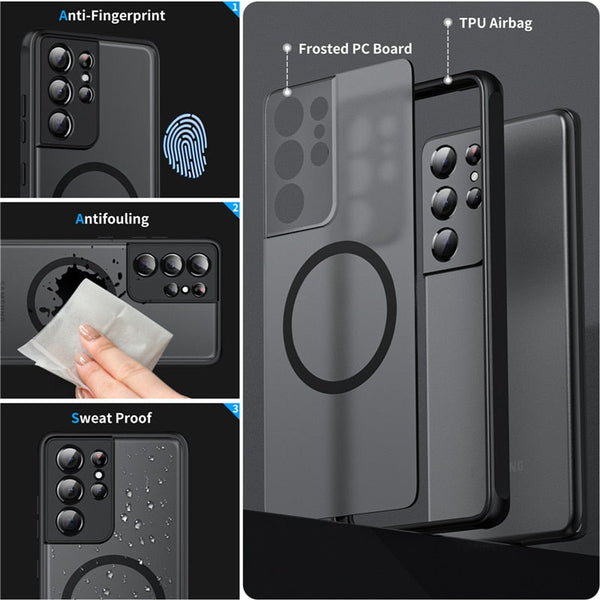 Magnetic Shock‑Resistant Samsung Case – Magnify – Slim MagSafe Compatible – Dual‑Layer Protection