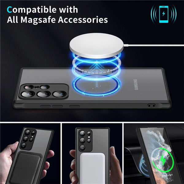 Magnetic Shock‑Resistant Samsung Case – Magnify – Slim MagSafe Compatible – Dual‑Layer Protection