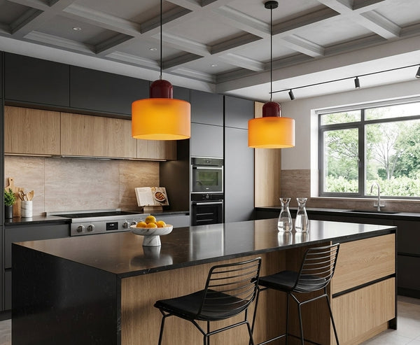 Pendant Ceiling Light — Glossy Glass Shade Retro Modern Design | Formiva