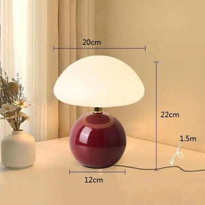 Mushroom Lamp - Lumara - French Cream Design - Adjustable LED Lighting