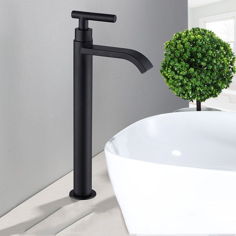 Cold Water Tap - Luxor - Matte Black Faucet - Modern Sink Design