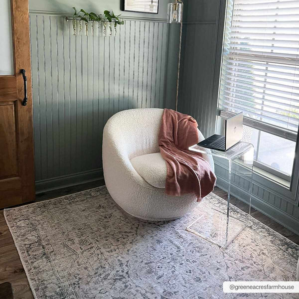 Haile Green & Pink Washable Area Rug - Clearance
