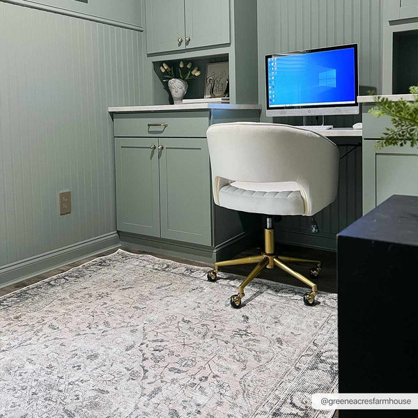 Haile Green & Pink Washable Area Rug - Clearance