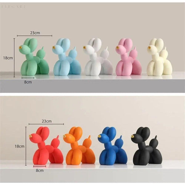 Balloon Dog Figurine - Luxor - Golden Resin Sculpture - Modern Home Decor