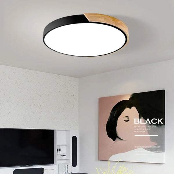 Ceiling Light - LuminaWood - Nordic Wooden Design - LED Circular Lamp