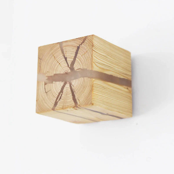 Wall Light - SolidWood - Cube Craft Lamp - Rustic Home Decor