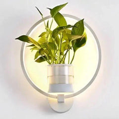 Wall Light Planter - Veralux - Modern Green Decor - Indoor Wall Lamp